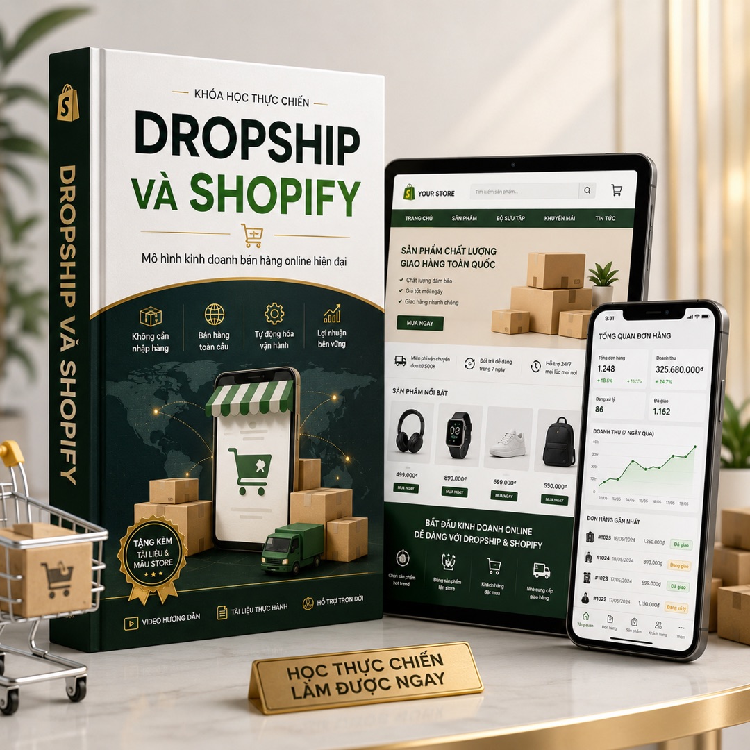 Bộ tài liệu Dropship & Shopify — mô hình kinh doanh bán hàng online hiện đại